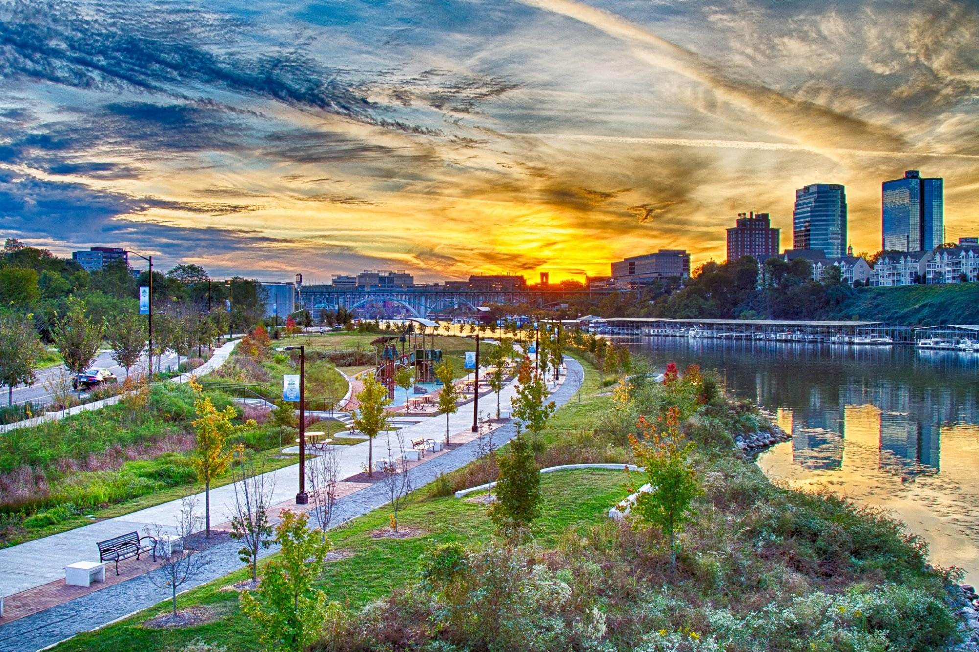 Suttree Landing Park, City of Knoxville at sunset